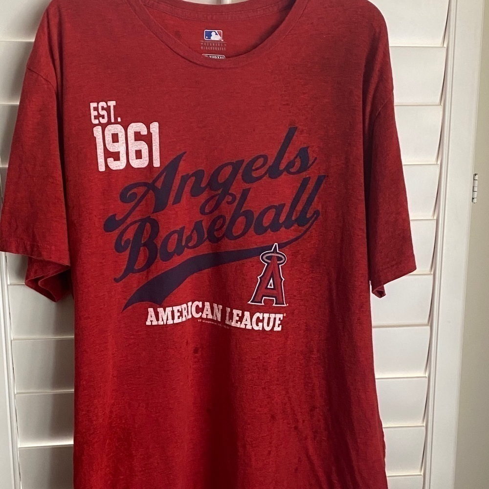 Men’s Angel’s Baseball T Shirt Red Est. 1961 XXL - Picture 1 of 4